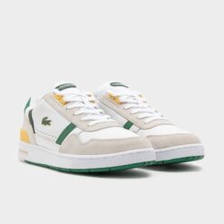 Lacoste Men's T-Clip Sneakers "White/green/yellow" - Image 2