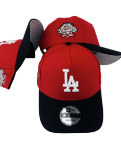 Los Angeles Dodgers Red Black 2 Tone Stadium 40th Anniversary SP 9Forty A-Frame Snapback